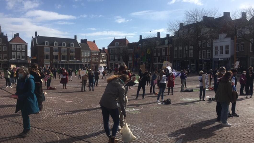Klimaatalarmprotest in Middelburg - zondag 14 maart 2021